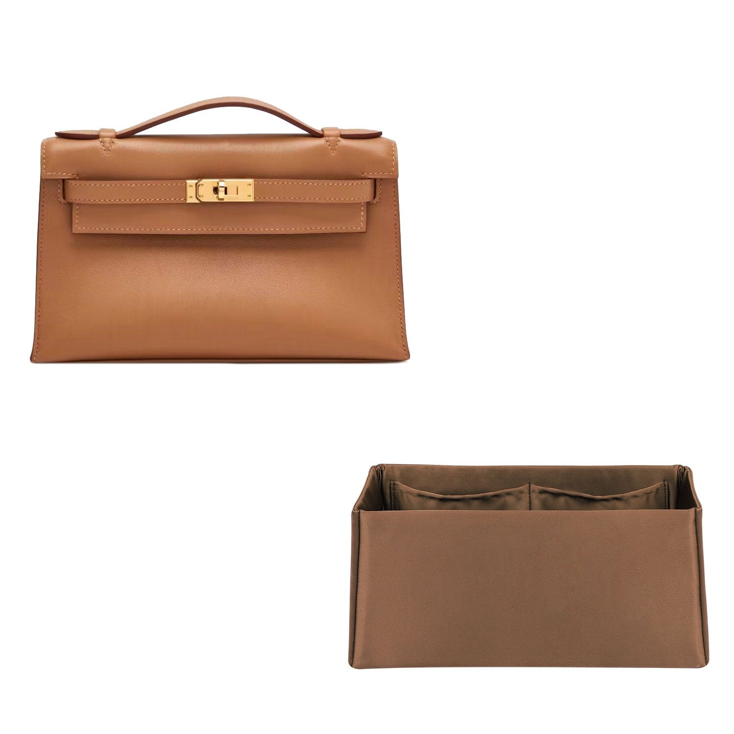 Organizator pentru poșetă Hermes Pochette / Kelly Mini II – Silks & Satins, 4 buzunare product image 7