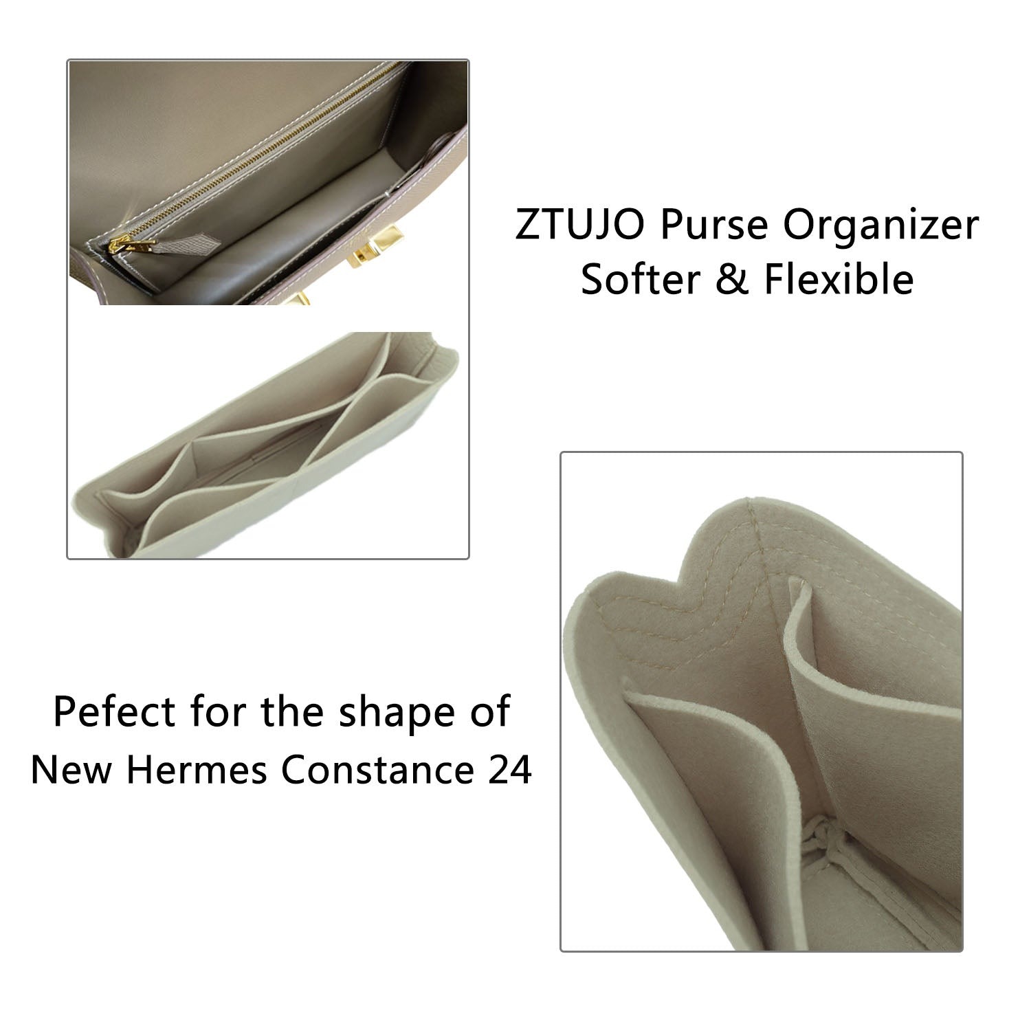 프리미엄 지갑 오거나이저 for New Hermes Constance 24 – Warm Gray / Custom product image 6