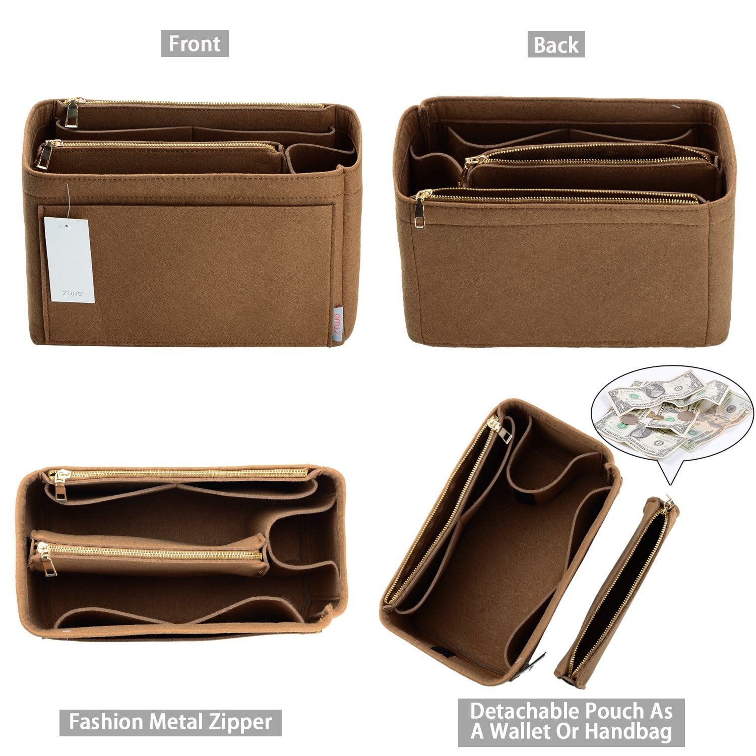 Vložka a organizér do kabelky pro LV Speedy, Neverfull, Graceful, Tote – plstěný tvarovač kabelky product image 31