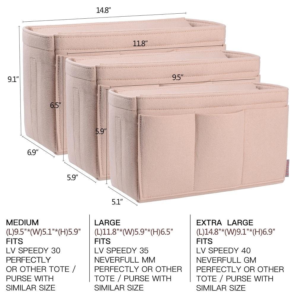 Organizér do kabelky s odnímatelným zipovým krytem pro St Louis PM a GM – filcová vložka do tašky s 9 kapsami product image 5