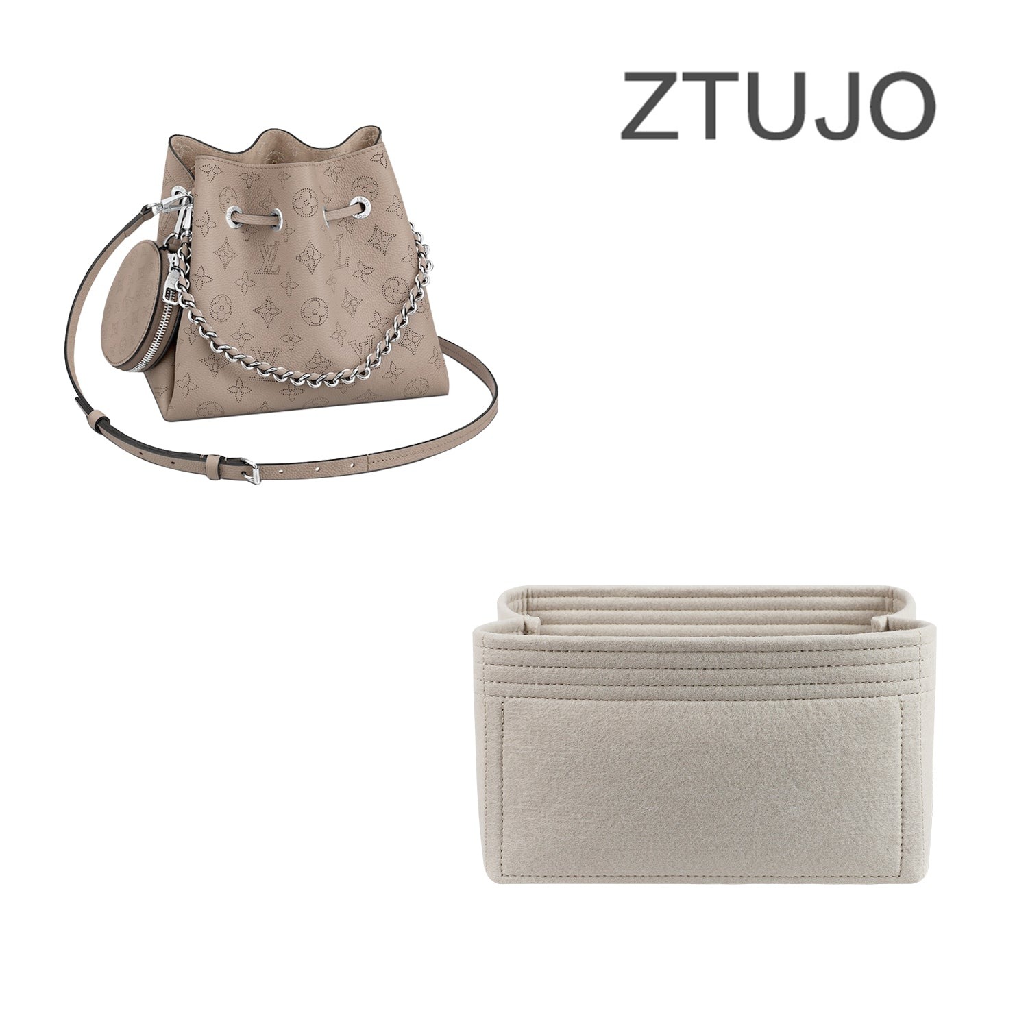Organizador Premium para Bolsa LV Bella – 4 Bolsos, Feltro, Fechos YKK