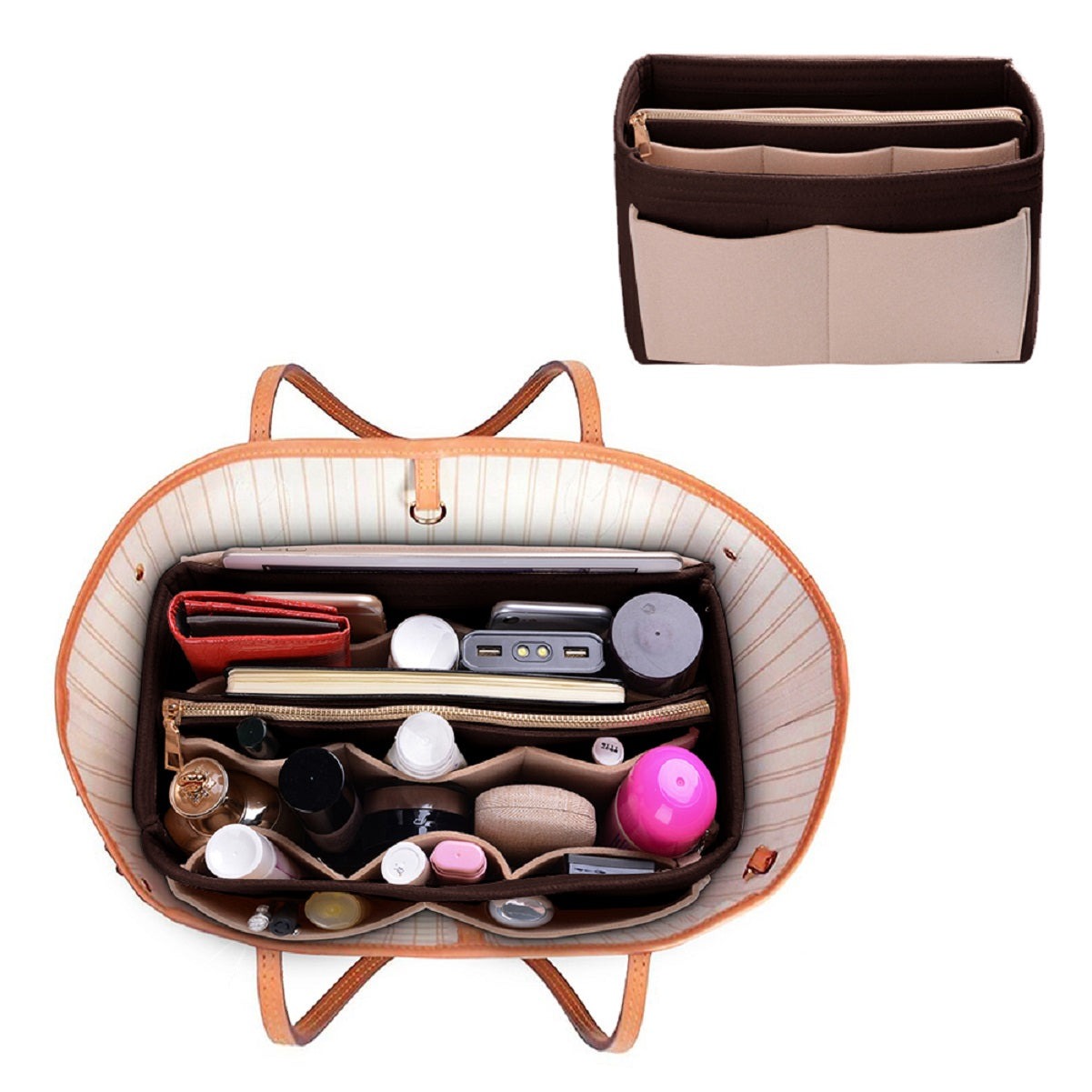 Organizador para Bolsa LV Speedy Neverfull Tote – 6 Tamanhos, Insert de Feltro para Bolsa com Zíper product image 49