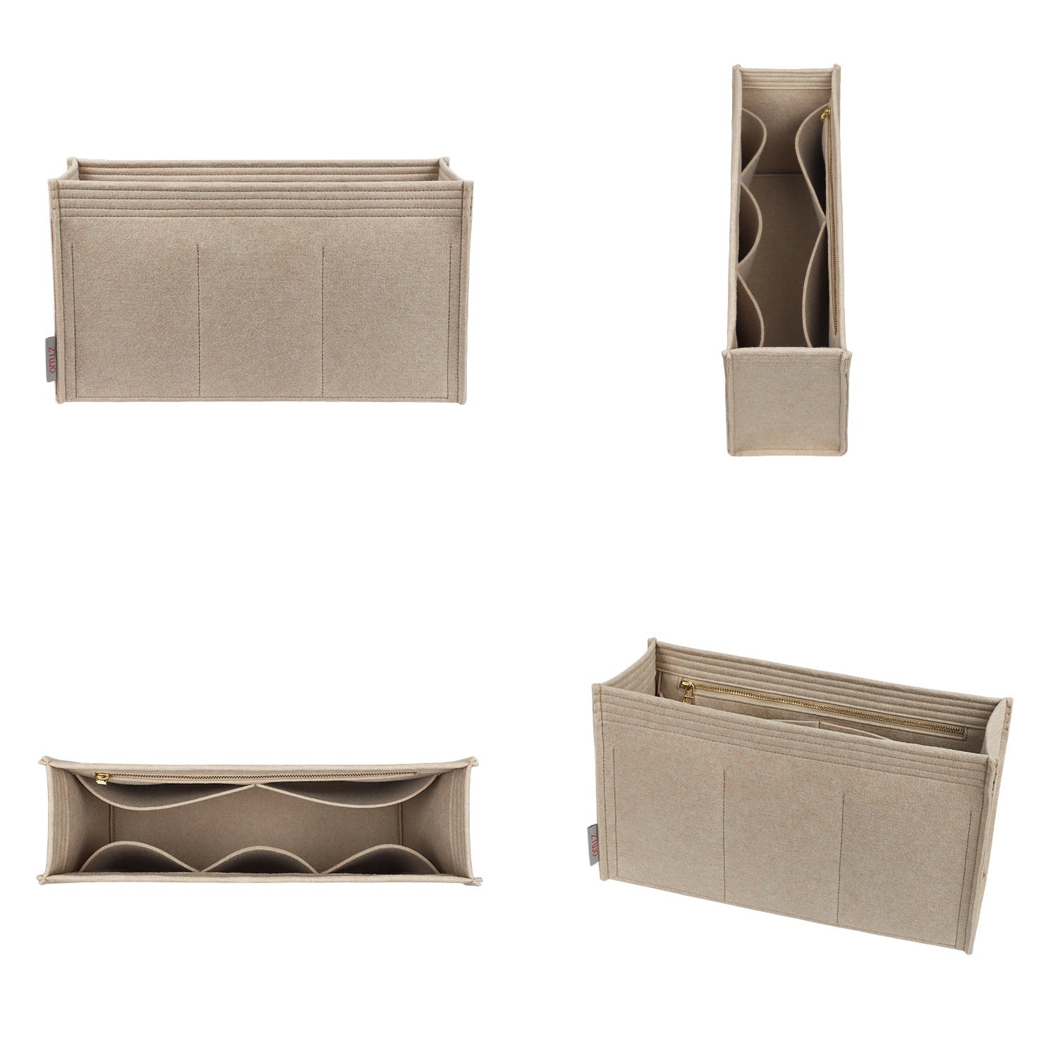 Organizer per borsa per Chloe Woody Tote Small / Medium / Large – Insert in feltro premium con 7 tasche product image 2