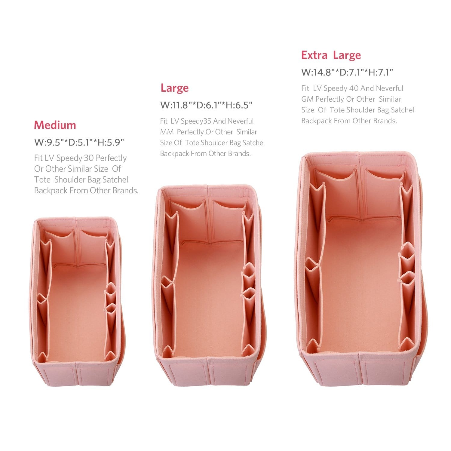 Organisateur de sac à main en feutre – Très grande taille (Convient au Speedy 40 / Neverfull GM) product image 51