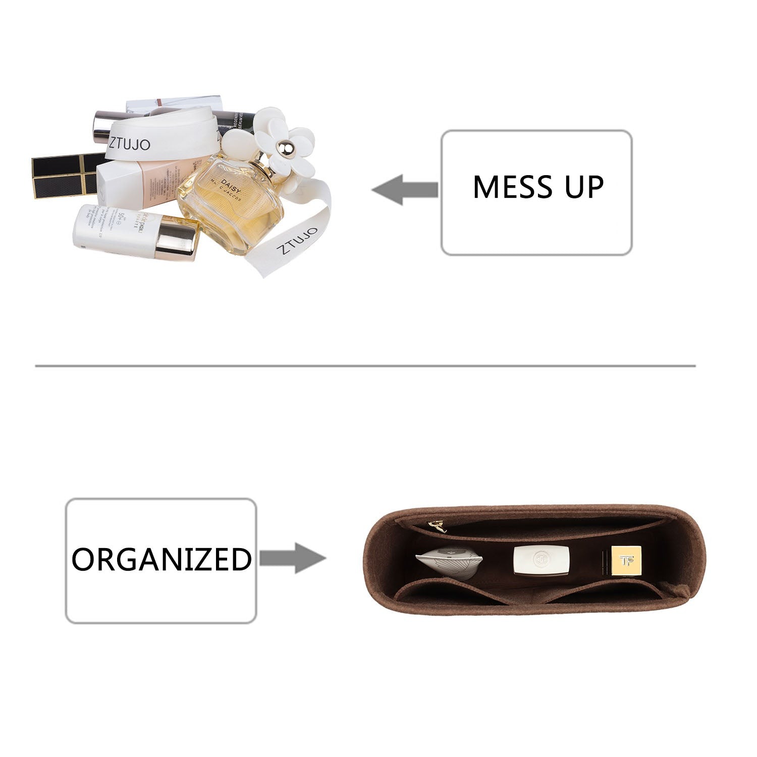 Organizér do kabelky pro batoh Loro Piana Extra Pocket L23.5 – vkládací vložka ze filce se 4 kapsami product image 3