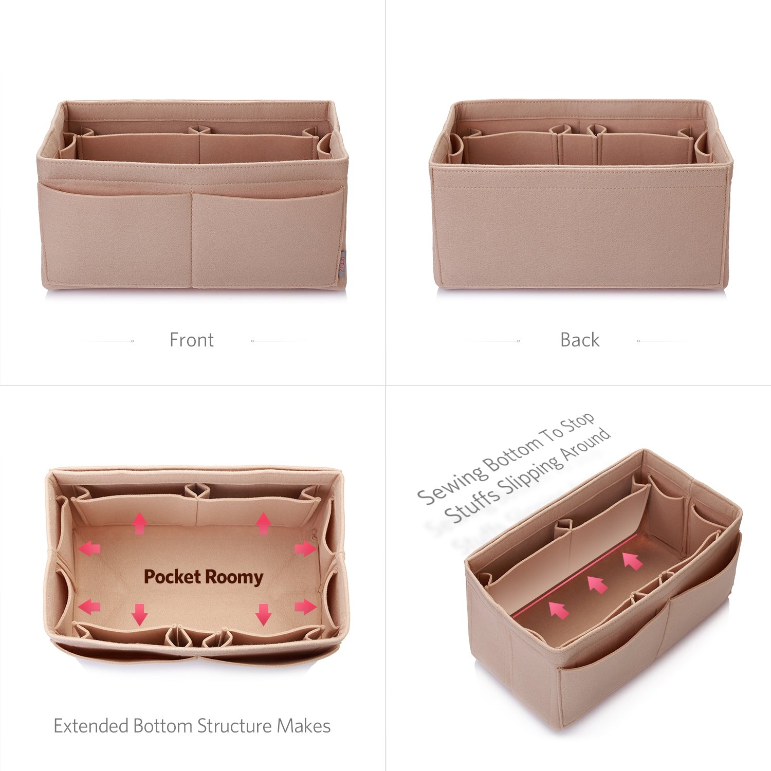 Organisateur de sac à main en feutre – Très grande taille (Convient au Speedy 40 / Neverfull GM) product image 3