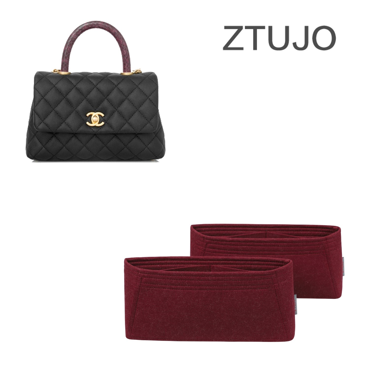 Prémium kézitáska-szervező Chanel Coco Handle kisméretű / közepes / nagy mérethez