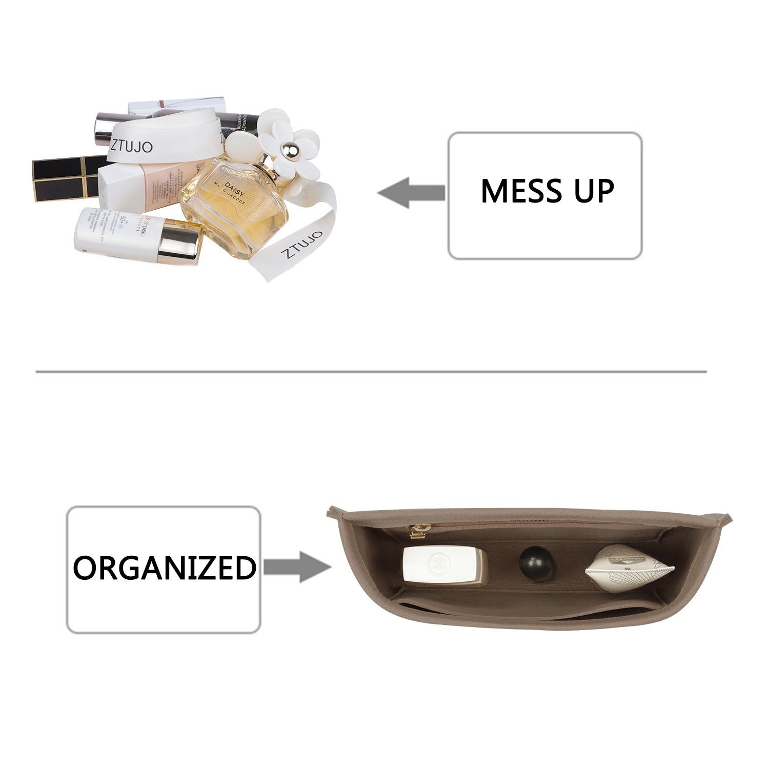 Premium Geldbörsen-Organizer für Hermes Videpoches Tasche – Elefantengrau / Individuell product image 3