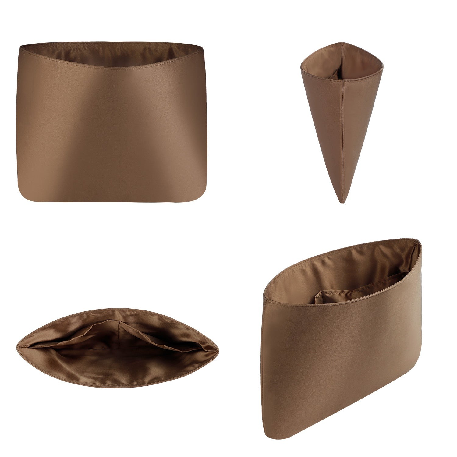 Organizér do kabelky pro Miu Miu Ivy Mini / Medium – nový materiál z hedvábí a saténu, 2 kapsy, zlatavě hnědá / barva na zakázku product image 4