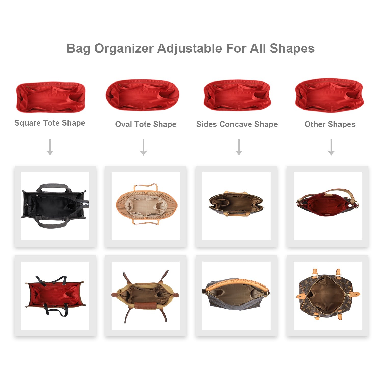 Hedvábná vložka do kabelky s zipem – pasuje na LV Neverfull, Speedy, Onthego, Artsy, tote – 6 velikostí product image 20