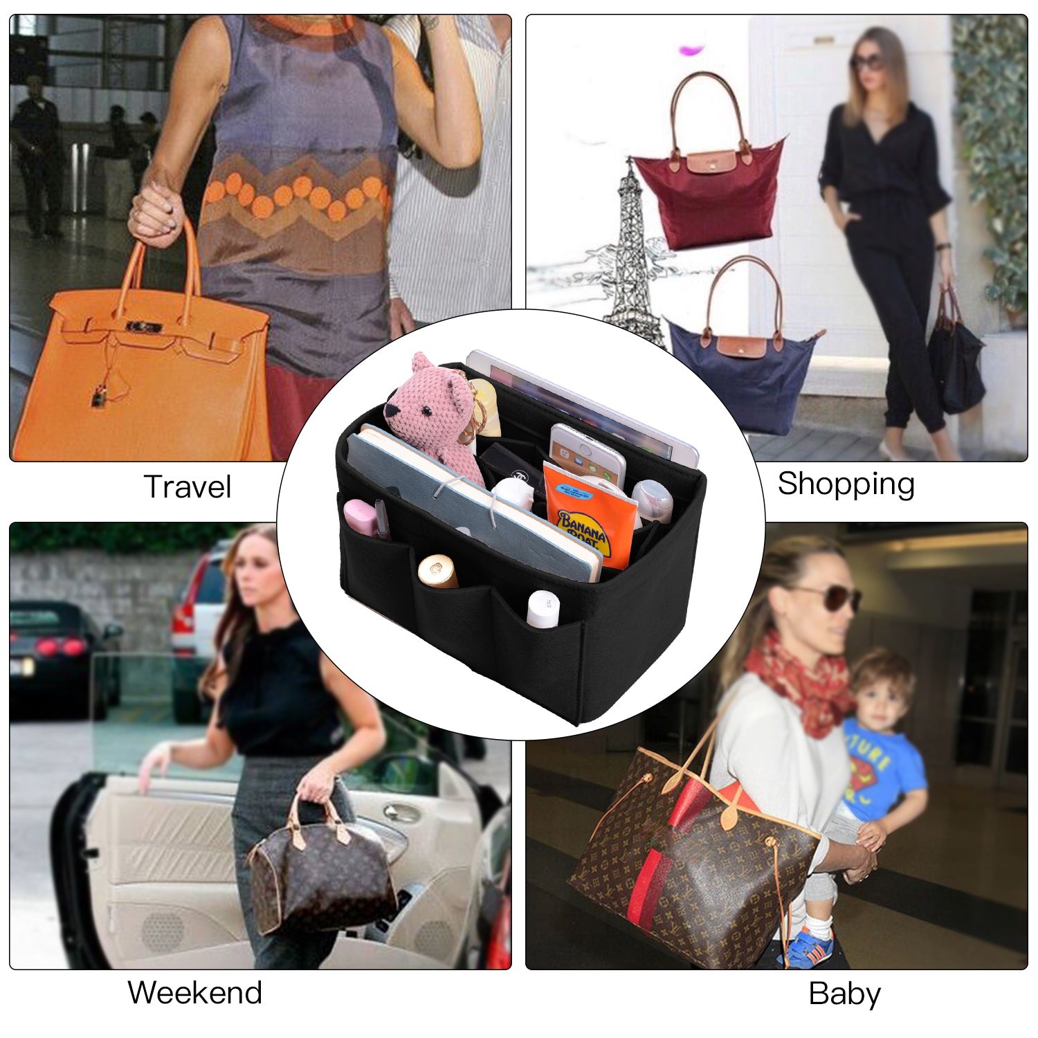 Vložka INNERBAG do kabelky se šitým dnem pro LV Speedy 35 a Neverfull MM – velká detail image 14