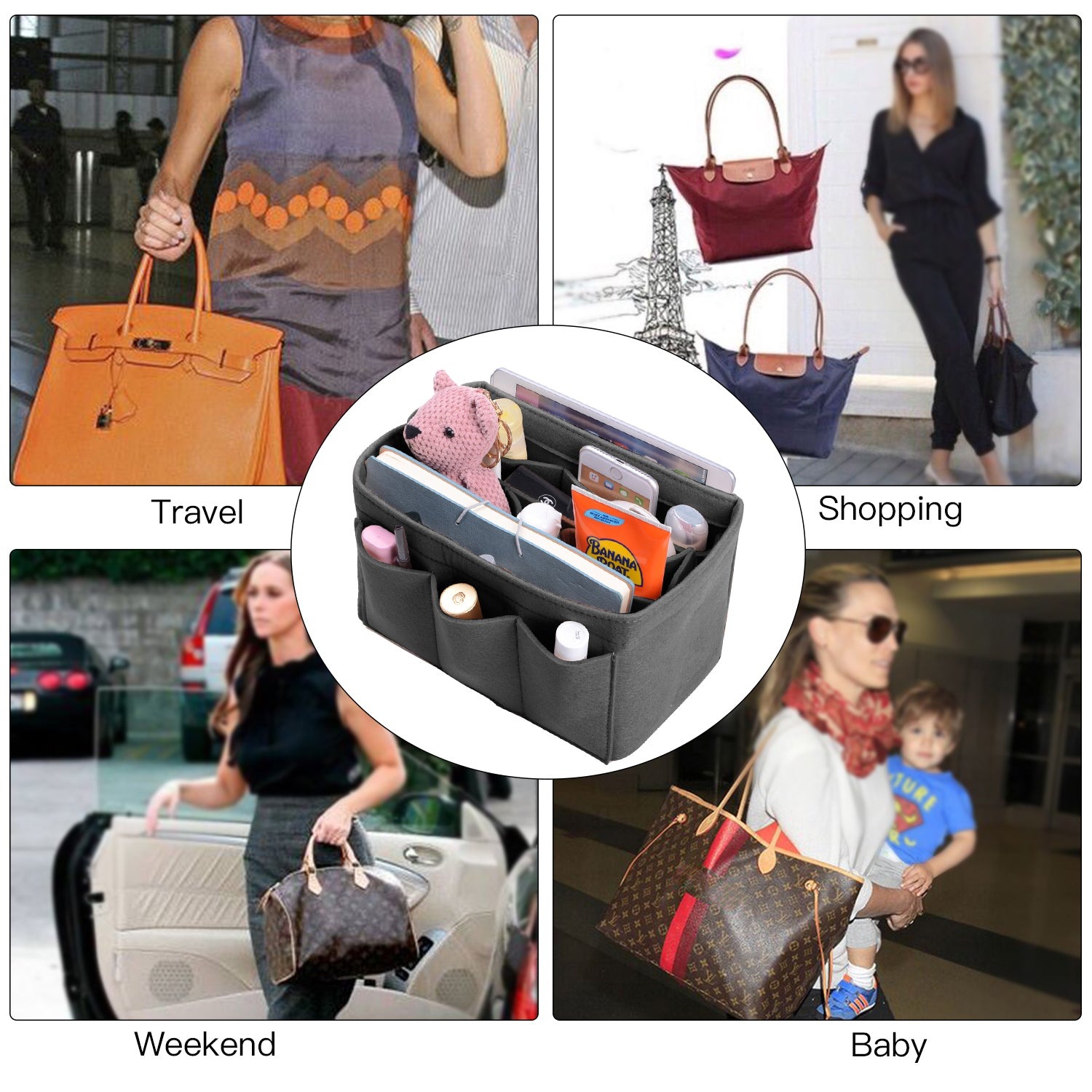 Vložka INNERBAG do kabelky se šitým dnem pro LV Speedy 35 a Neverfull MM – velká product image 36